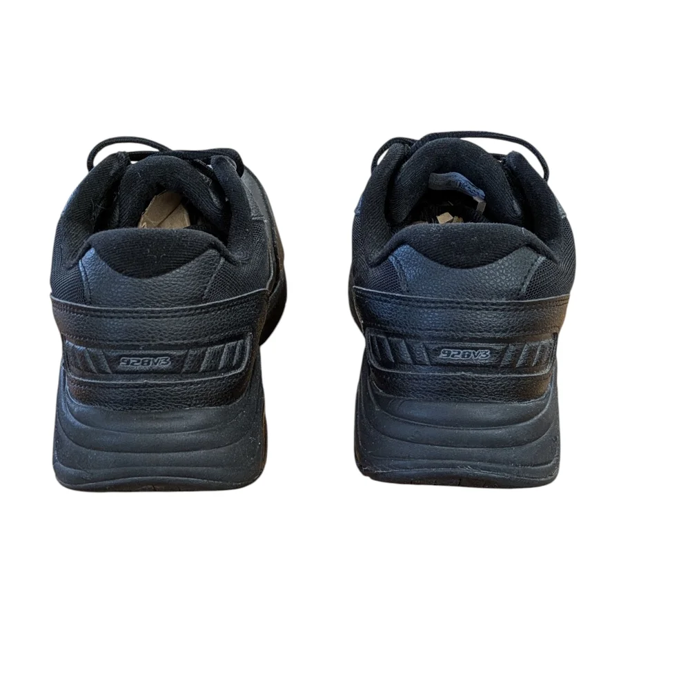 New Balance 928V3 Black Leather Walking Shoes Sneakers Mens 9 Womens 10.5